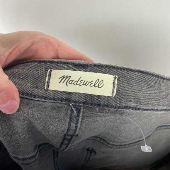 NEW Madewell High Rise Denim Shorts Grey Black Size 32 M5774 2021 Cotton 2021 - Picture 7 of 15